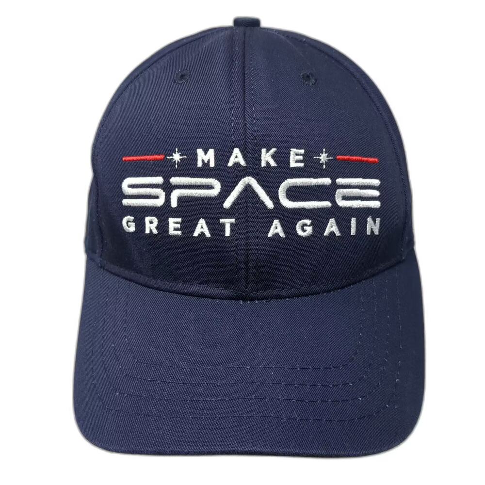 Cali-Fame Snapback Blue White Hat OS Made in USA Make Space Great Again